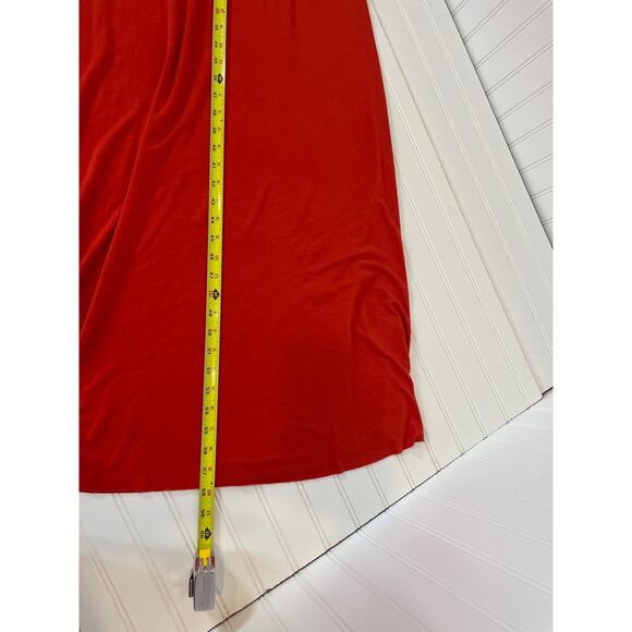 Rachel Pally Cait Maxi Dress Size XS Red Orange Turtleneck Sleeveless Swingy - Picture 5 of 9